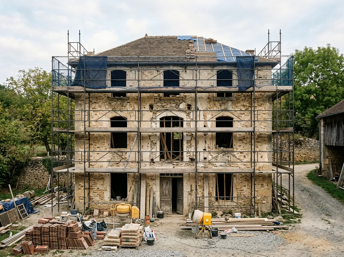 Chantier de rénovation lourde